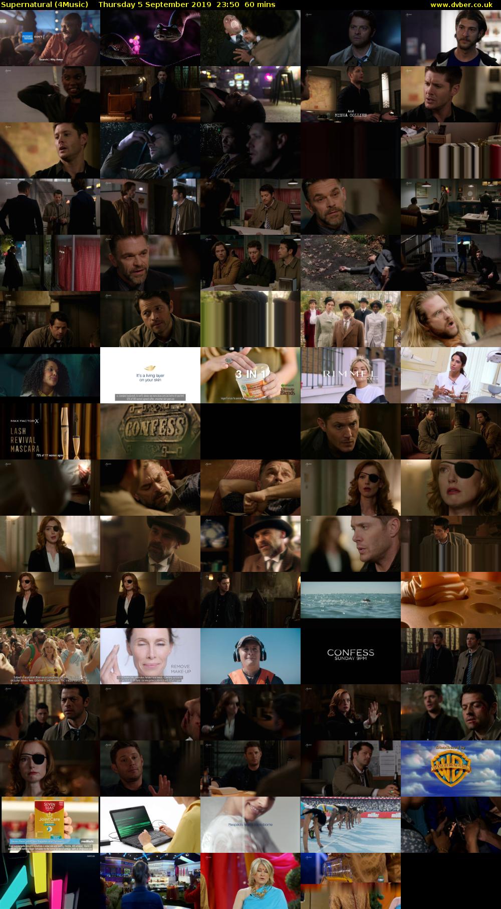 Supernatural (4Music) Thursday 5 September 2019 23:50 - 00:50