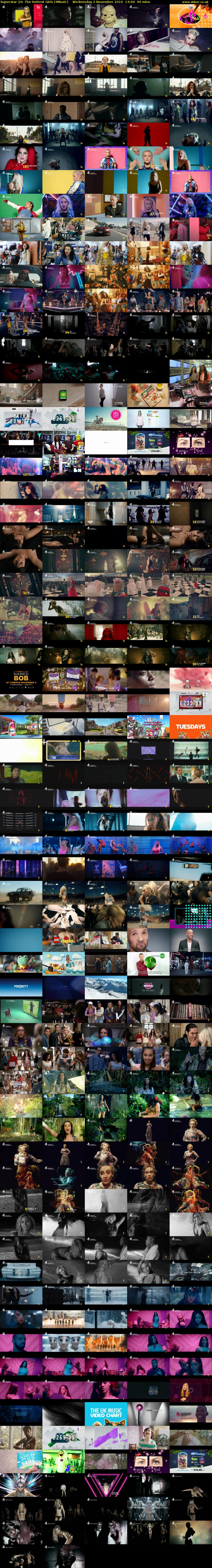 Superstar 20: The Hottest Girls (4Music) Wednesday 2 November 2016 14:00 - 15:30