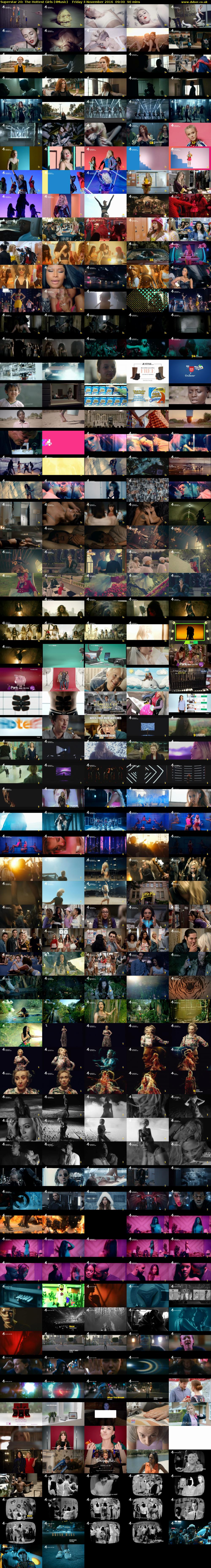 Superstar 20: The Hottest Girls (4Music) Friday 4 November 2016 09:00 - 10:30