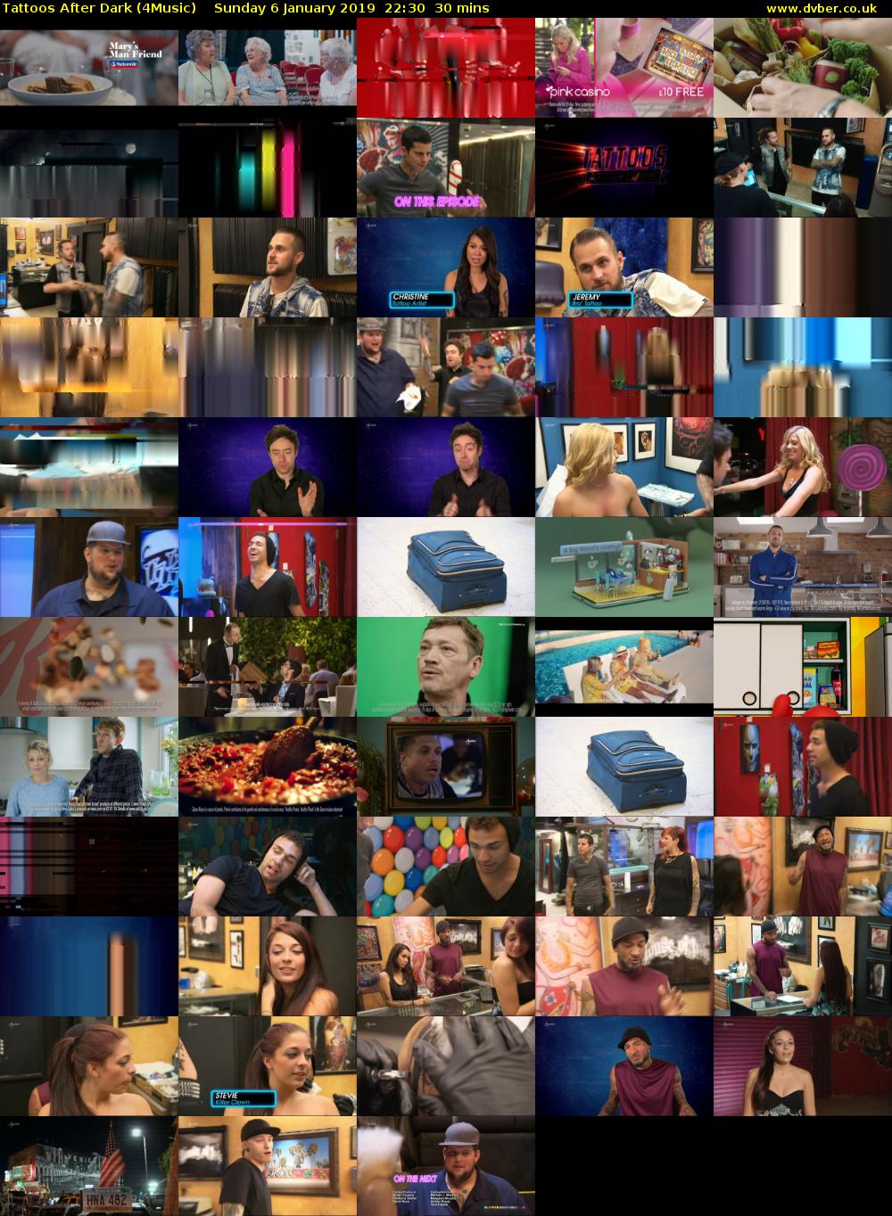 Tattoos After Dark (4Music) Sunday 6 January 2019 22:30 - 23:00