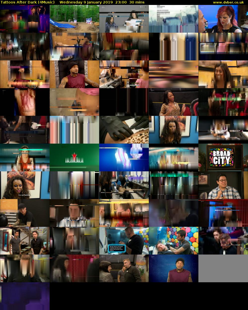 Tattoos After Dark (4Music) Wednesday 9 January 2019 23:00 - 23:30