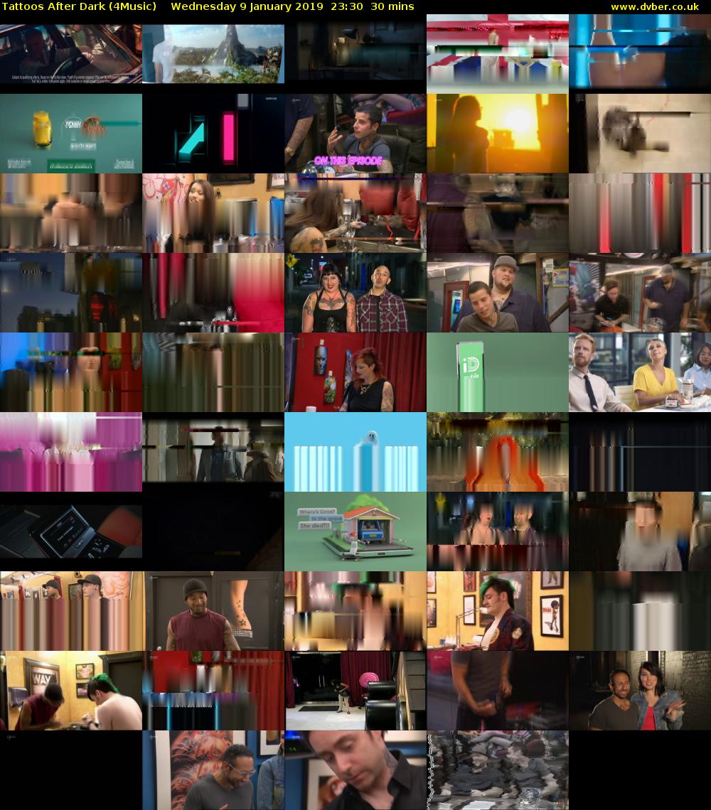 Tattoos After Dark (4Music) Wednesday 9 January 2019 23:30 - 00:00