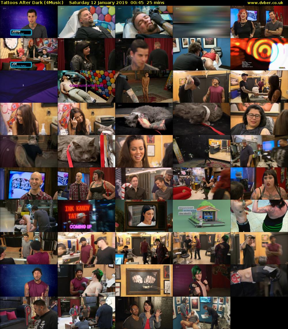 Tattoos After Dark (4Music) Saturday 12 January 2019 00:45 - 01:10