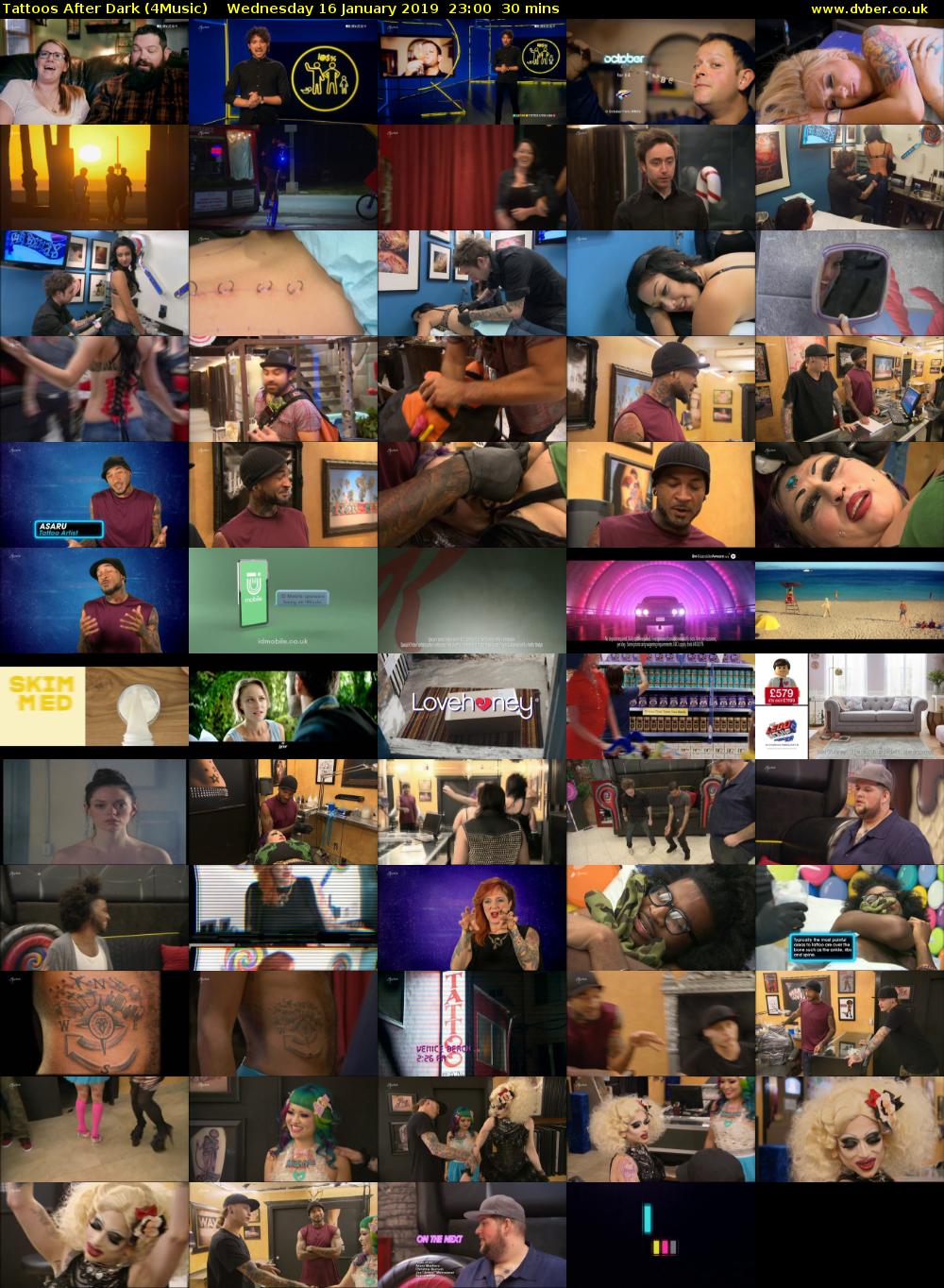 Tattoos After Dark (4Music) Wednesday 16 January 2019 23:00 - 23:30