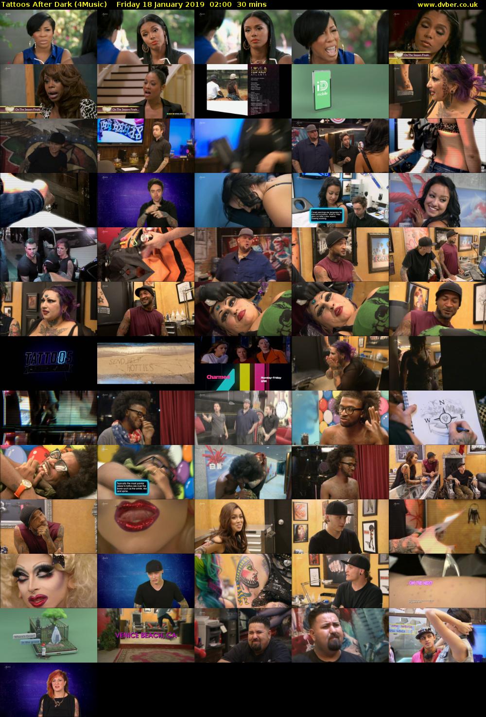 Tattoos After Dark (4Music) Friday 18 January 2019 02:00 - 02:30