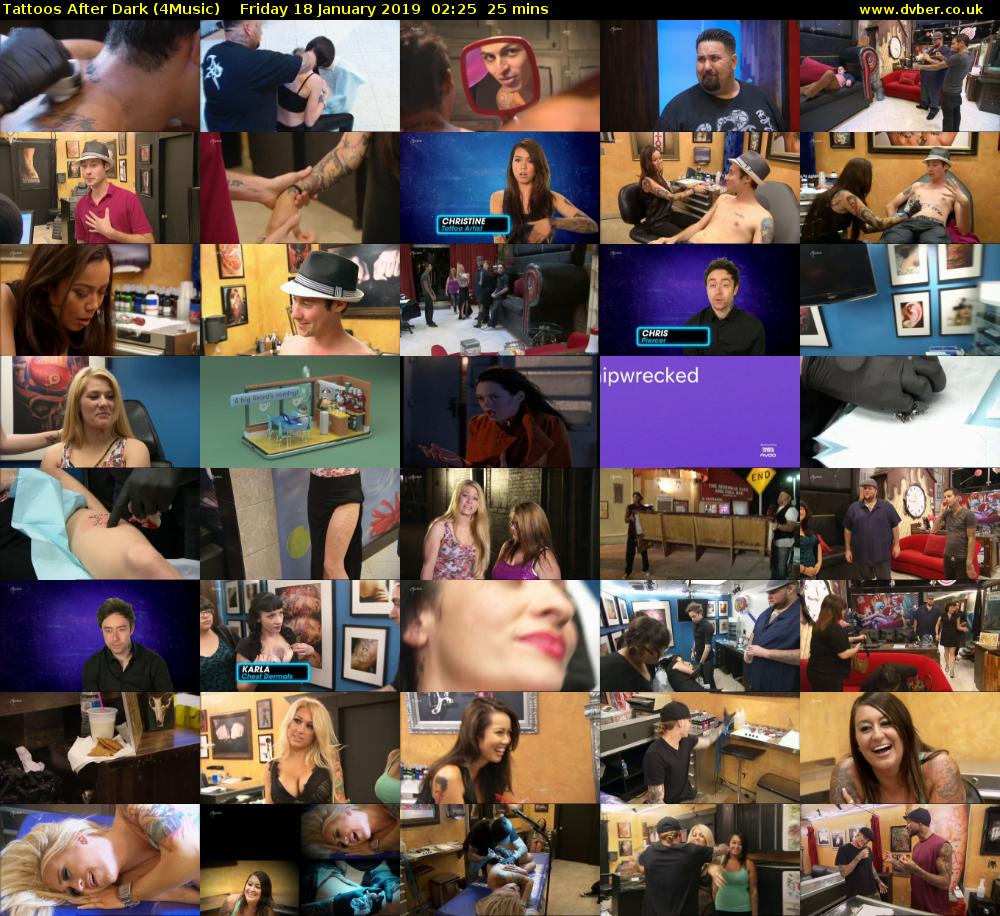 Tattoos After Dark (4Music) Friday 18 January 2019 02:25 - 02:50