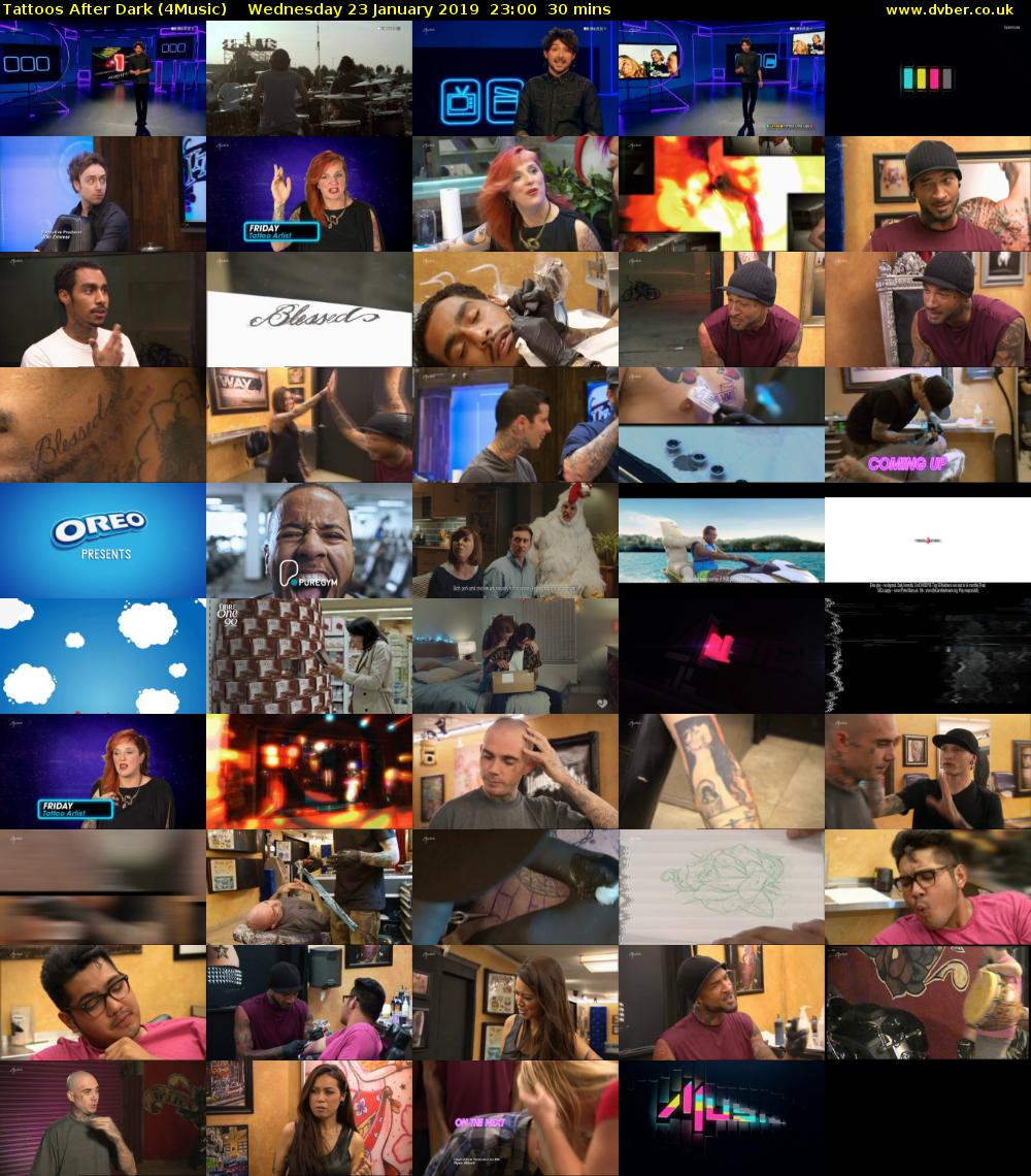 Tattoos After Dark (4Music) Wednesday 23 January 2019 23:00 - 23:30