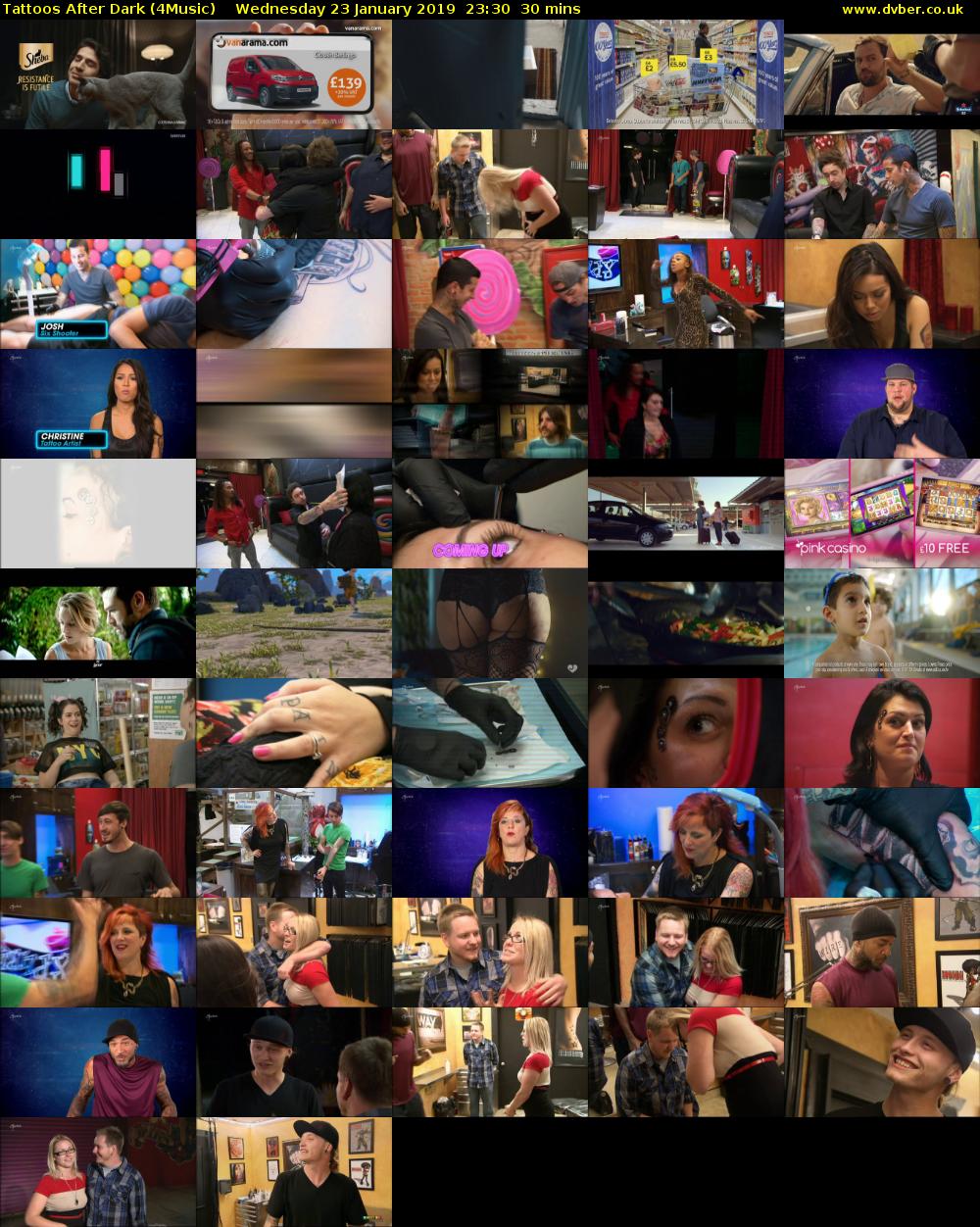 Tattoos After Dark (4Music) Wednesday 23 January 2019 23:30 - 00:00