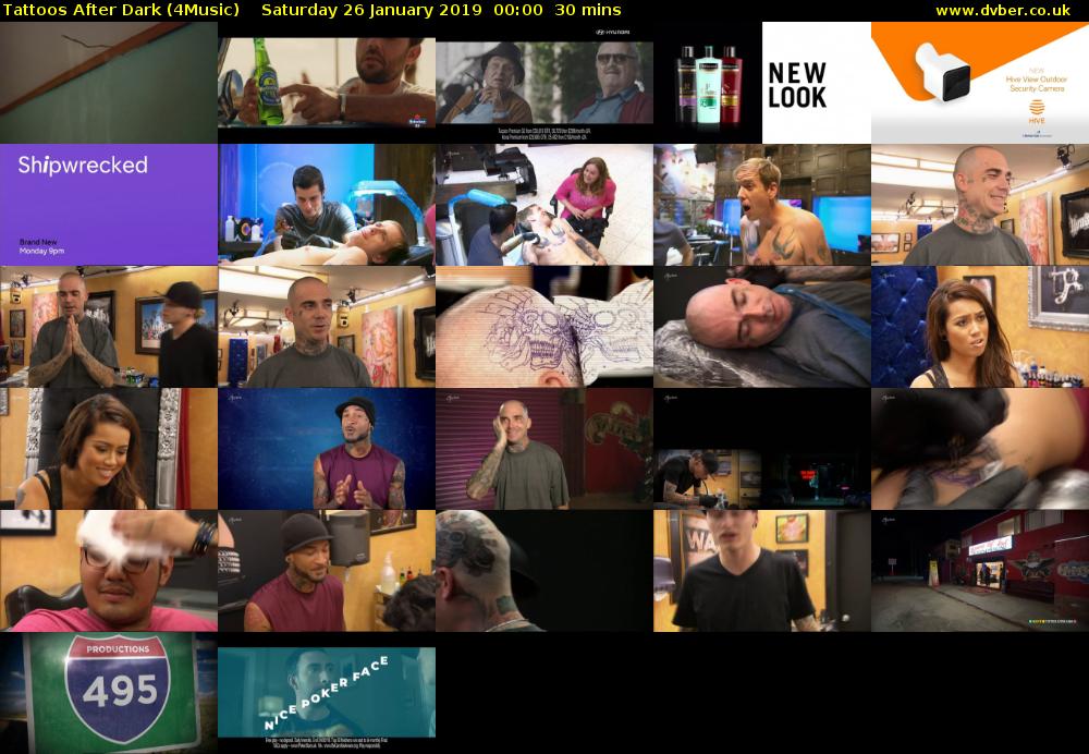 Tattoos After Dark (4Music) Saturday 26 January 2019 00:00 - 00:30