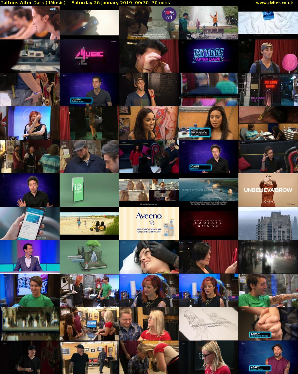 Tattoos After Dark (4Music) Saturday 26 January 2019 00:30 - 01:00