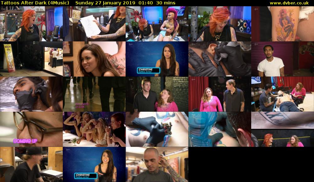 Tattoos After Dark (4Music) Sunday 27 January 2019 01:40 - 02:10