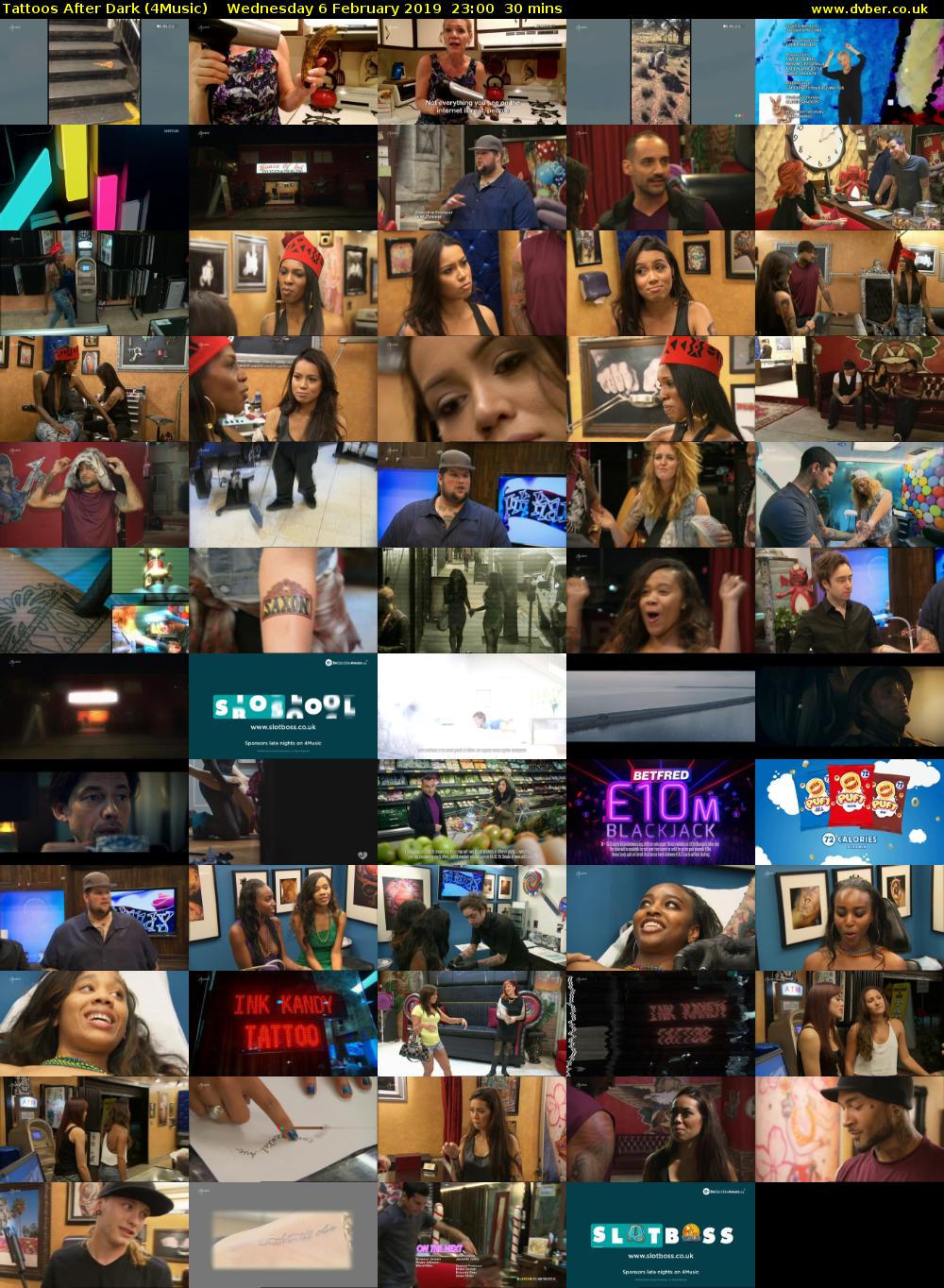 Tattoos After Dark (4Music) Wednesday 6 February 2019 23:00 - 23:30