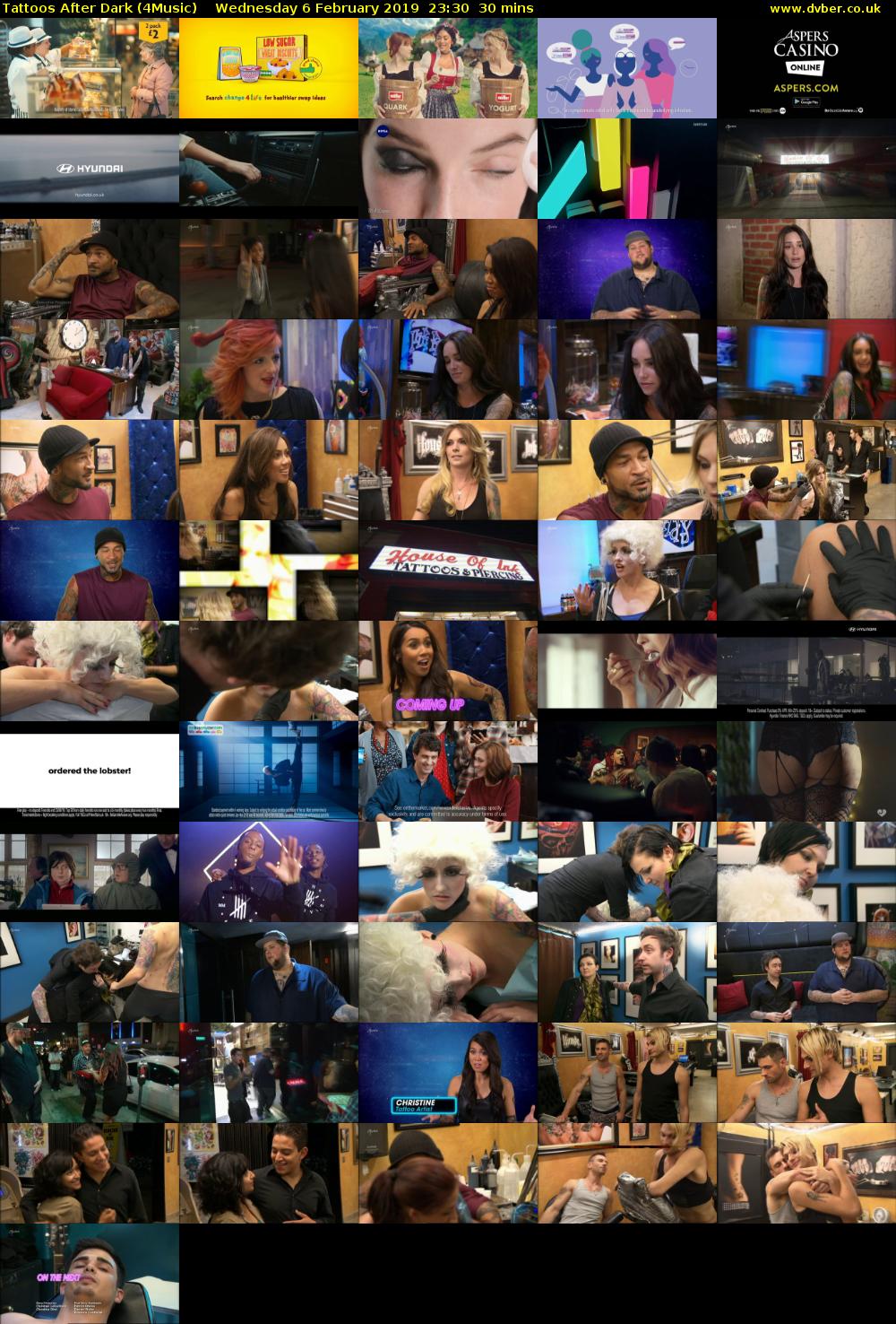 Tattoos After Dark (4Music) Wednesday 6 February 2019 23:30 - 00:00