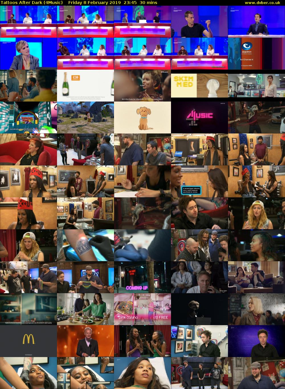 Tattoos After Dark (4Music) Friday 8 February 2019 23:45 - 00:15