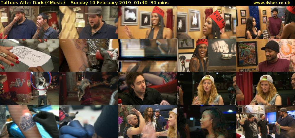 Tattoos After Dark (4Music) Sunday 10 February 2019 01:40 - 02:10