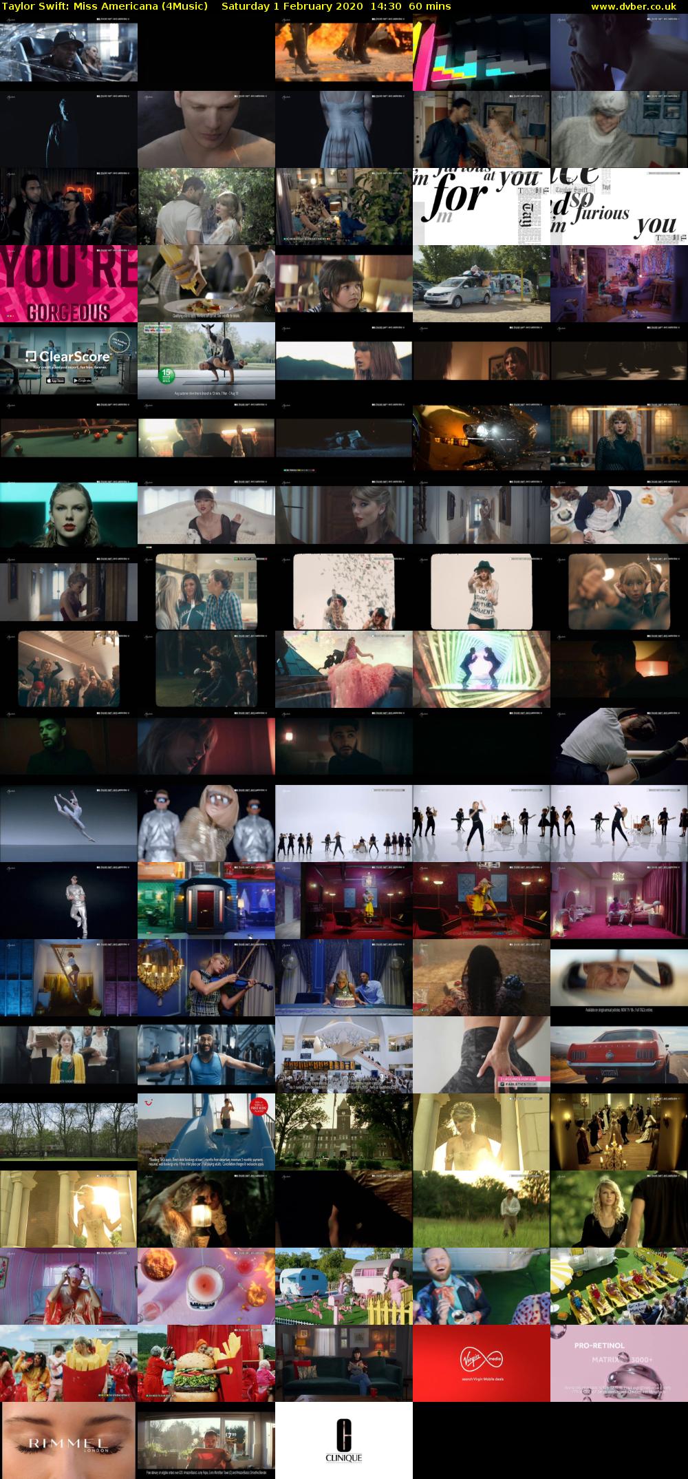 Taylor Swift: Miss Americana (4Music) Saturday 1 February 2020 14:30 - 15:30
