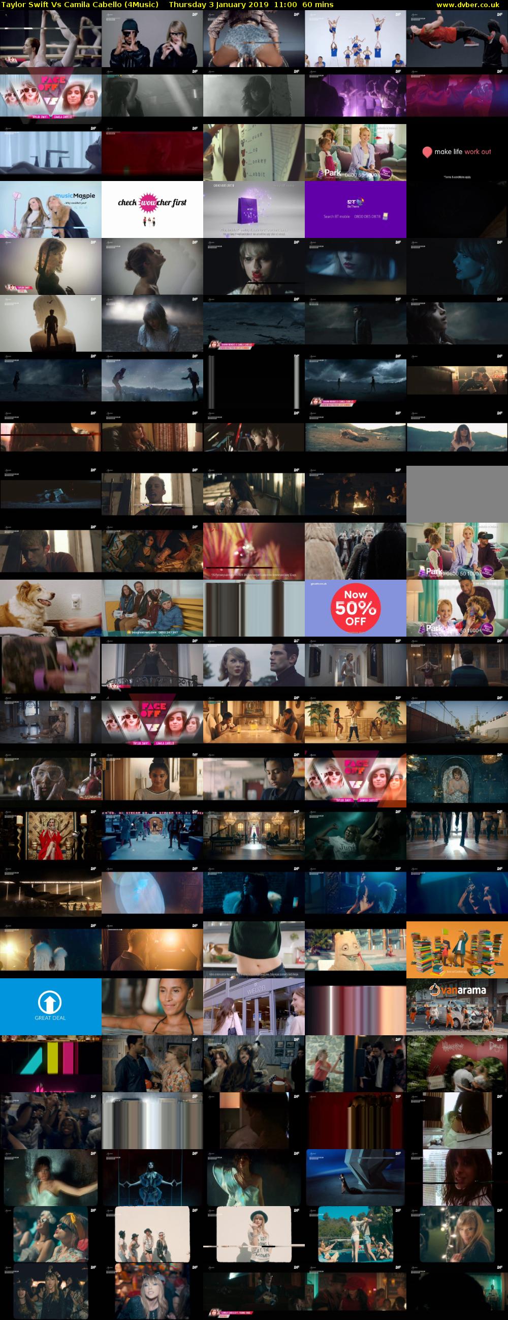 Taylor Swift Vs Camila Cabello (4Music) Thursday 3 January 2019 11:00 - 12:00