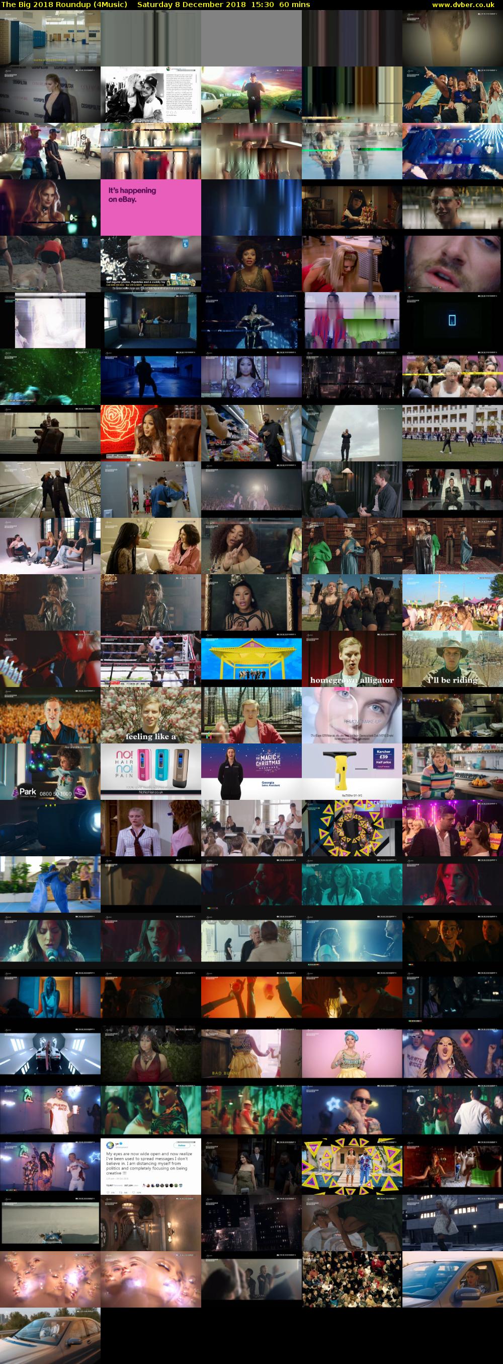 The Big 2018 Roundup (4Music) Saturday 8 December 2018 15:30 - 16:30