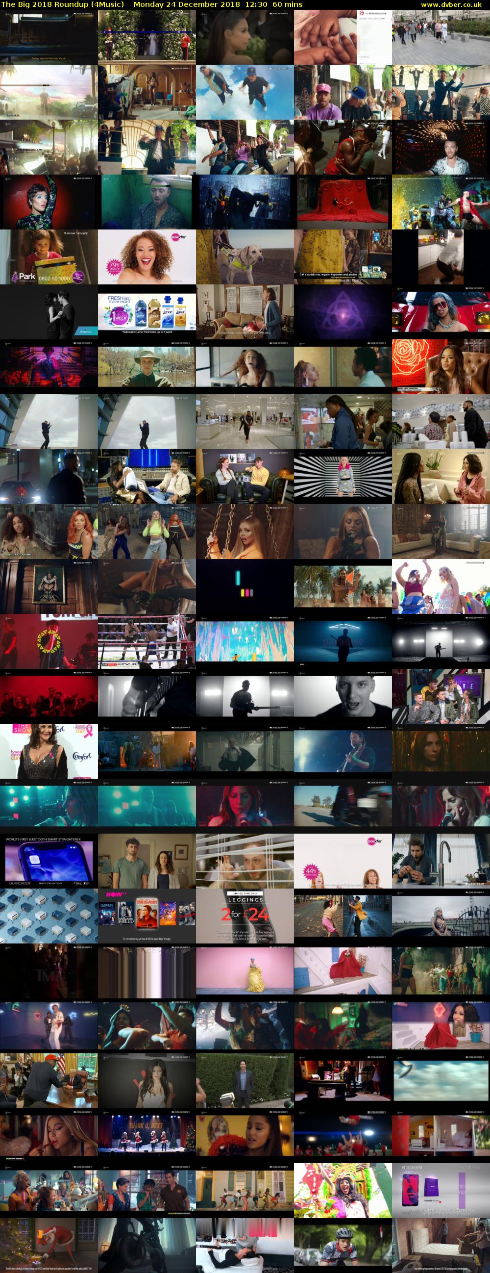 The Big 2018 Roundup (4Music) Monday 24 December 2018 12:30 - 13:30