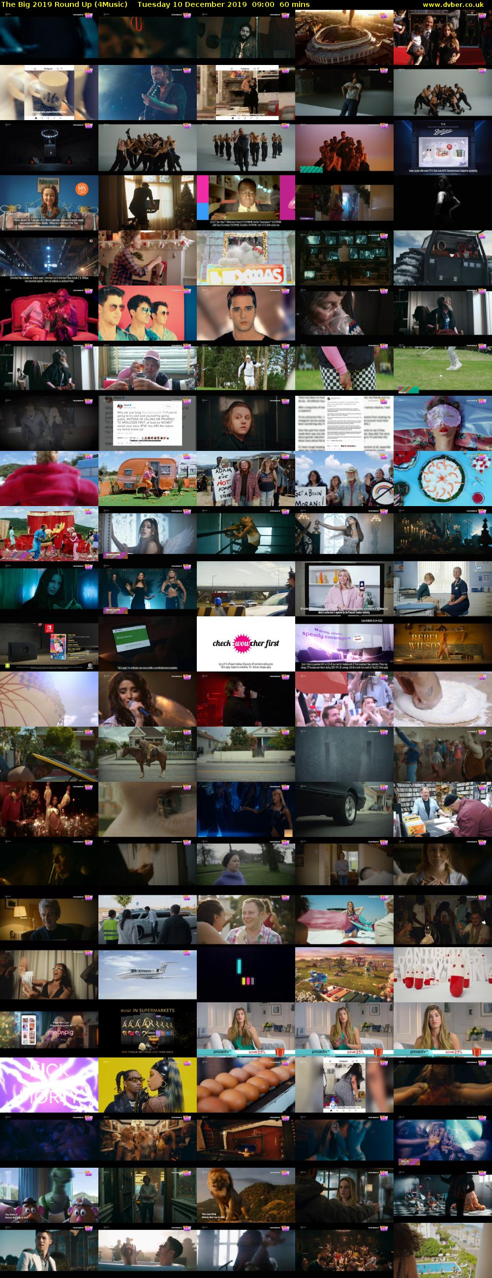 The Big 2019 Round Up (4Music) Tuesday 10 December 2019 09:00 - 10:00