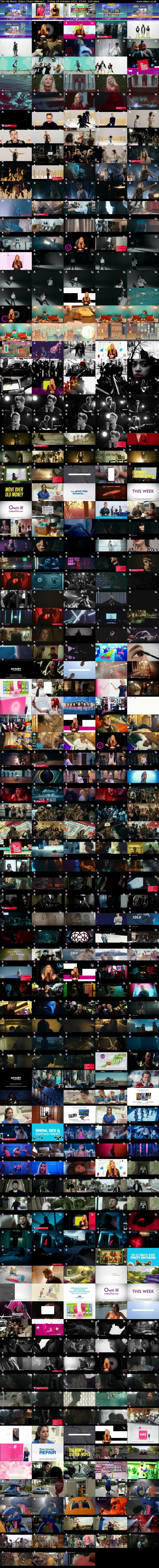 The UK Music Video Chart (4Music) Friday 28 October 2016 07:00 - 09:00