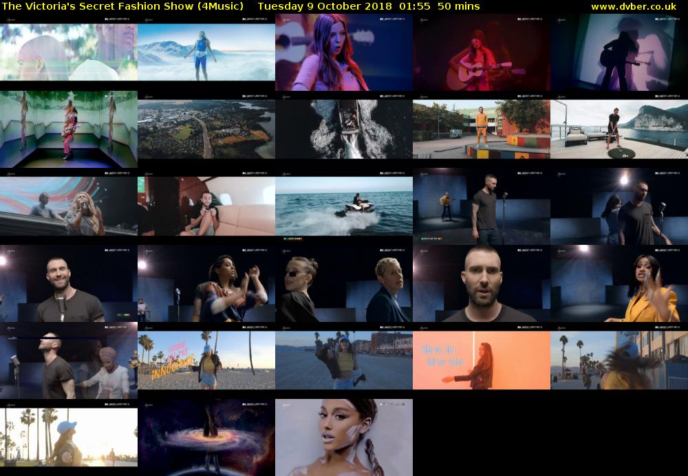 The Victoria's Secret Fashion Show (4Music) Tuesday 9 October 2018 01:55 - 02:45