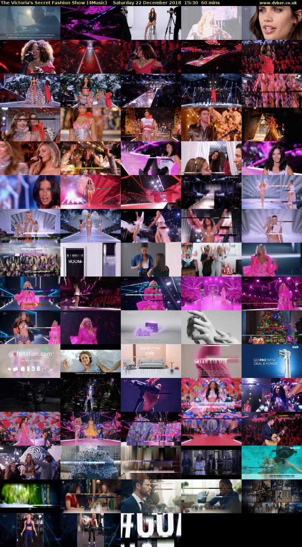 The Victoria's Secret Fashion Show (4Music) Saturday 22 December 2018 15:30 - 16:30