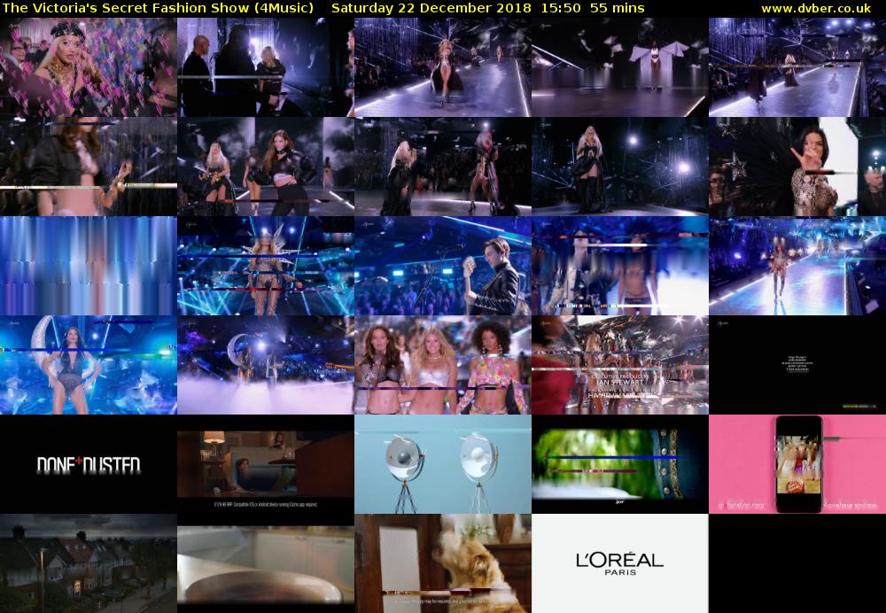 The Victoria's Secret Fashion Show (4Music) Saturday 22 December 2018 15:50 - 16:45