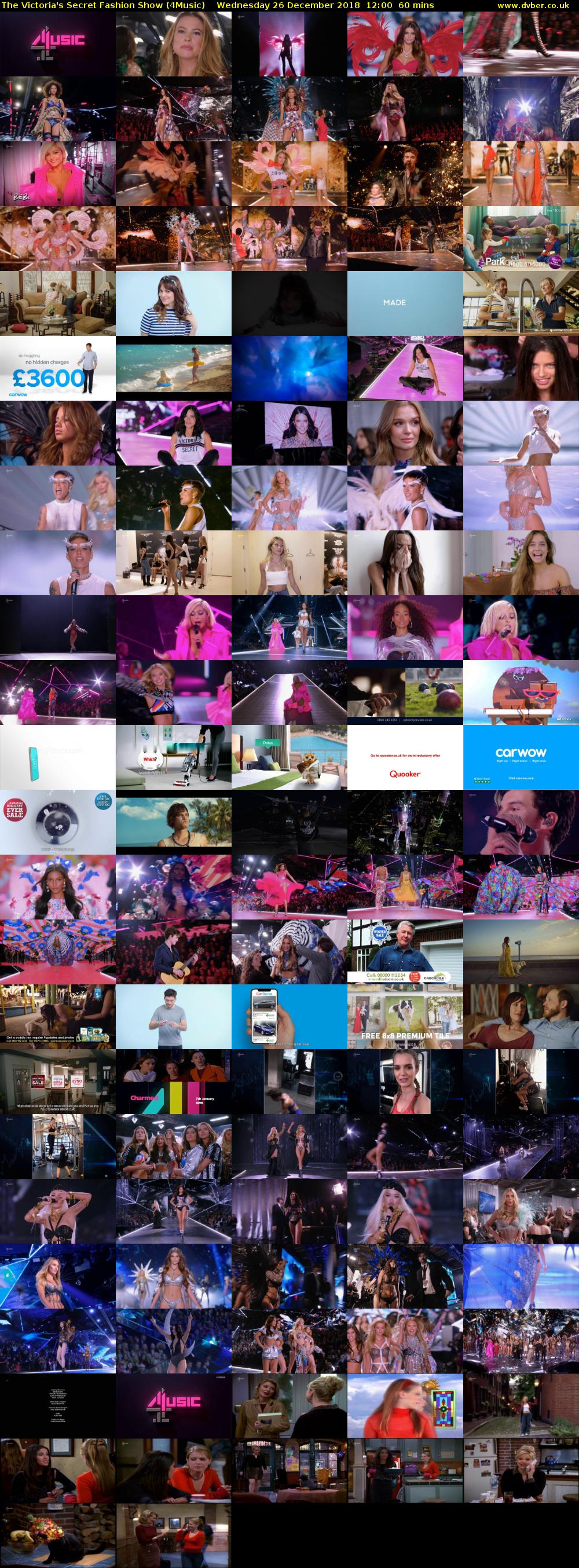 The Victoria's Secret Fashion Show (4Music) Wednesday 26 December 2018 12:00 - 13:00