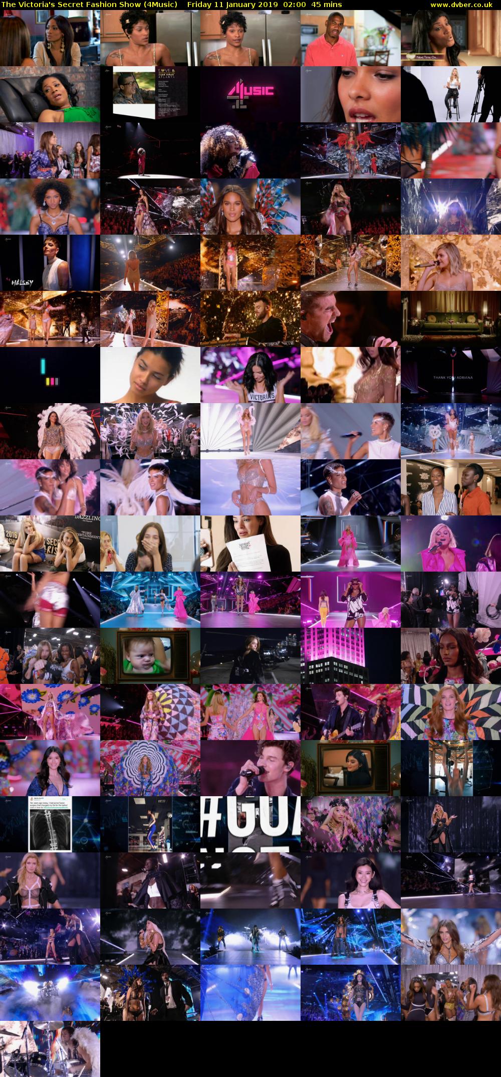 The Victoria's Secret Fashion Show (4Music) Friday 11 January 2019 02:00 - 02:45