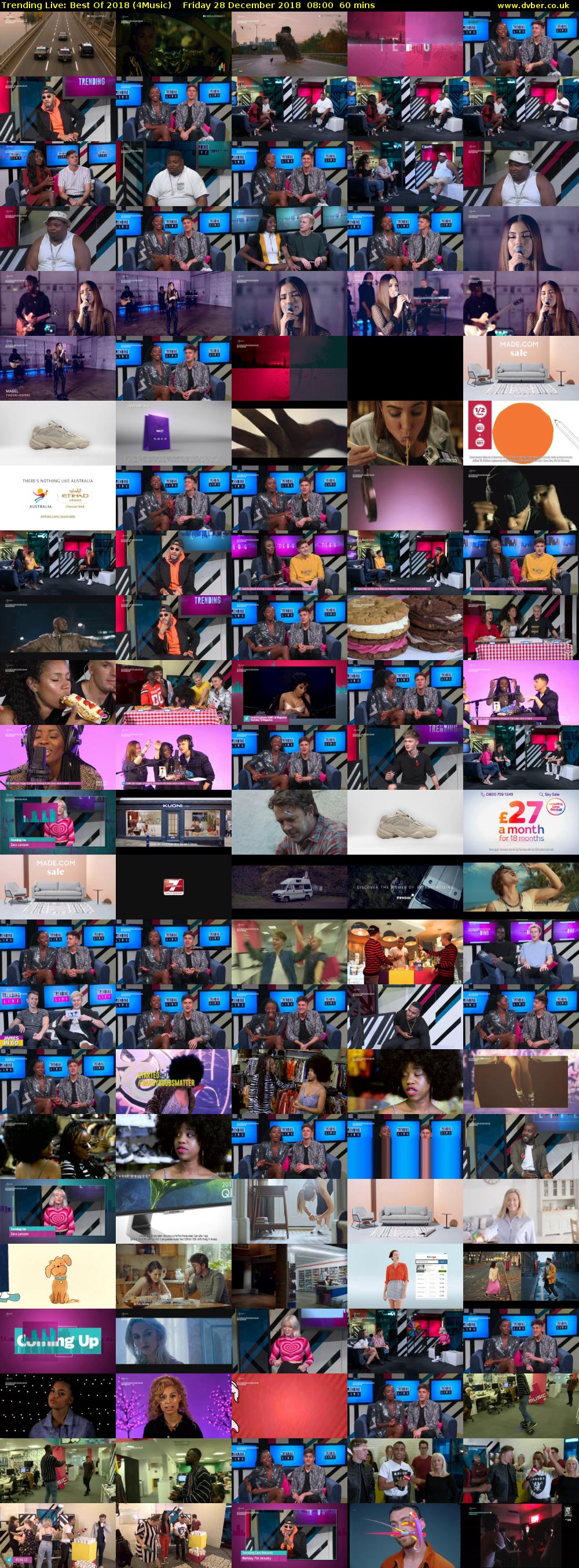 Trending Live: Best Of 2018 (4Music) Friday 28 December 2018 08:00 - 09:00