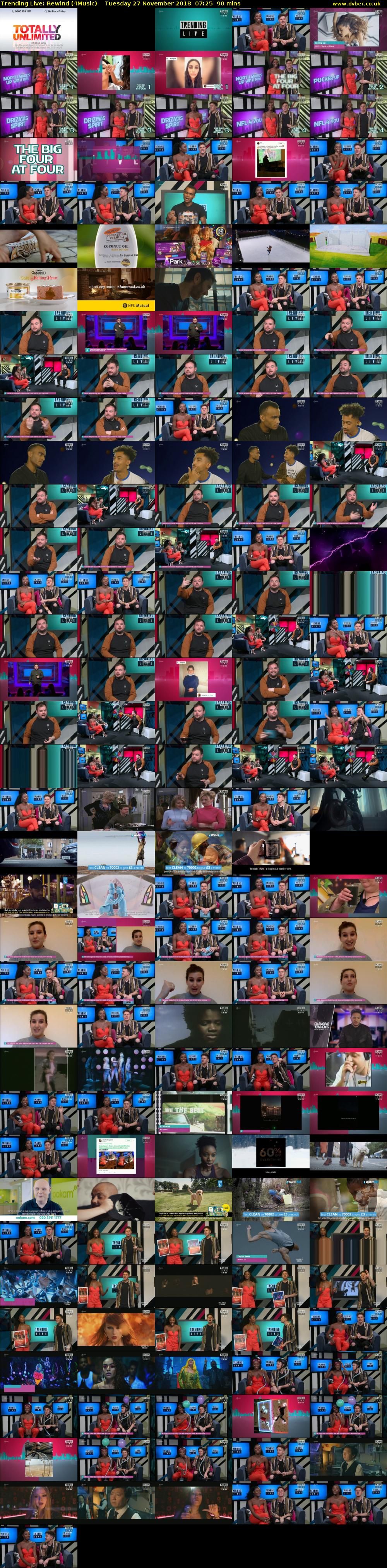 Trending Live: Rewind (4Music) Tuesday 27 November 2018 07:25 - 08:55