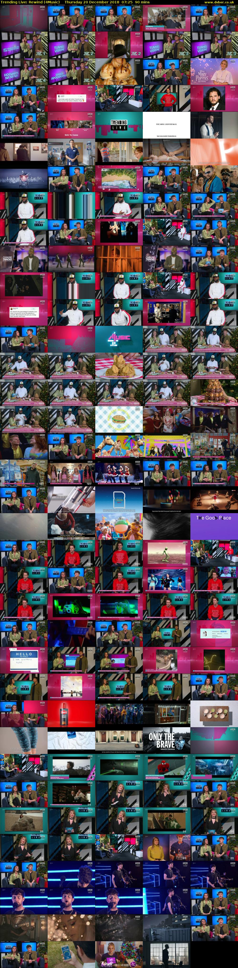 Trending Live: Rewind (4Music) Thursday 20 December 2018 07:25 - 08:55