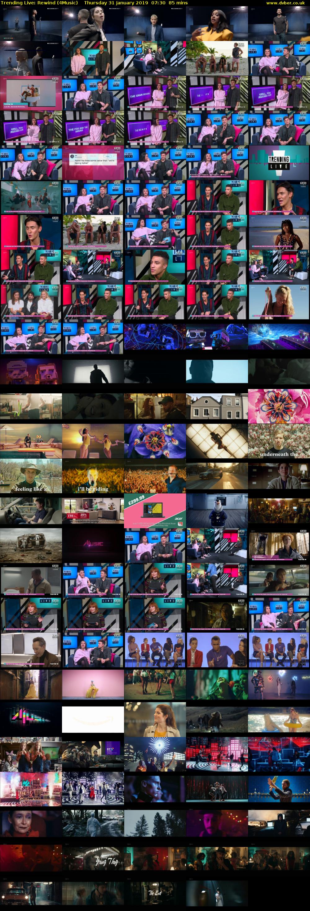 Trending Live: Rewind (4Music) Thursday 31 January 2019 07:30 - 08:55