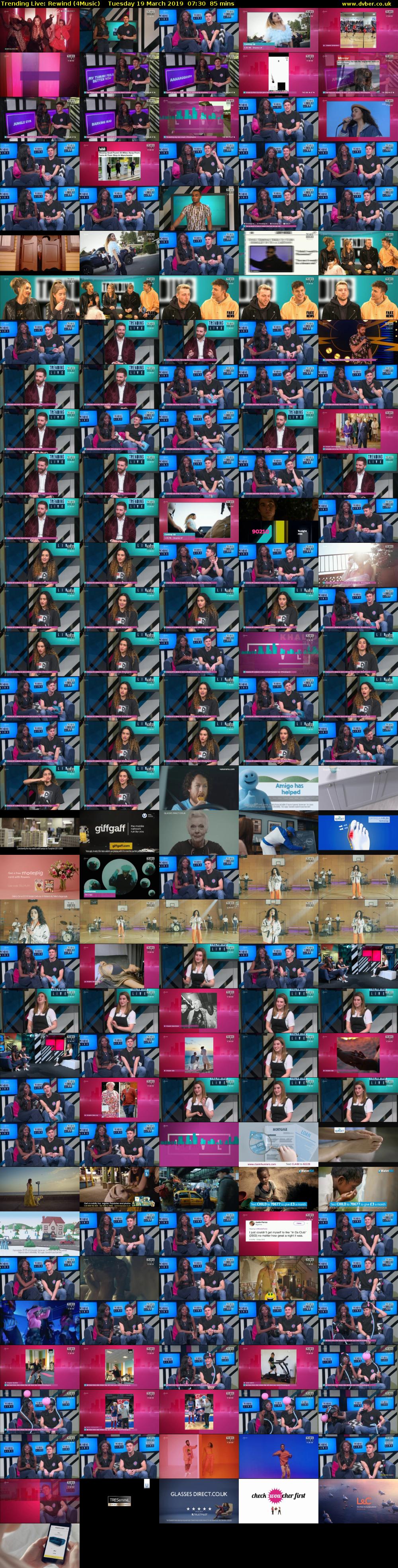 Trending Live: Rewind (4Music) Tuesday 19 March 2019 07:30 - 08:55