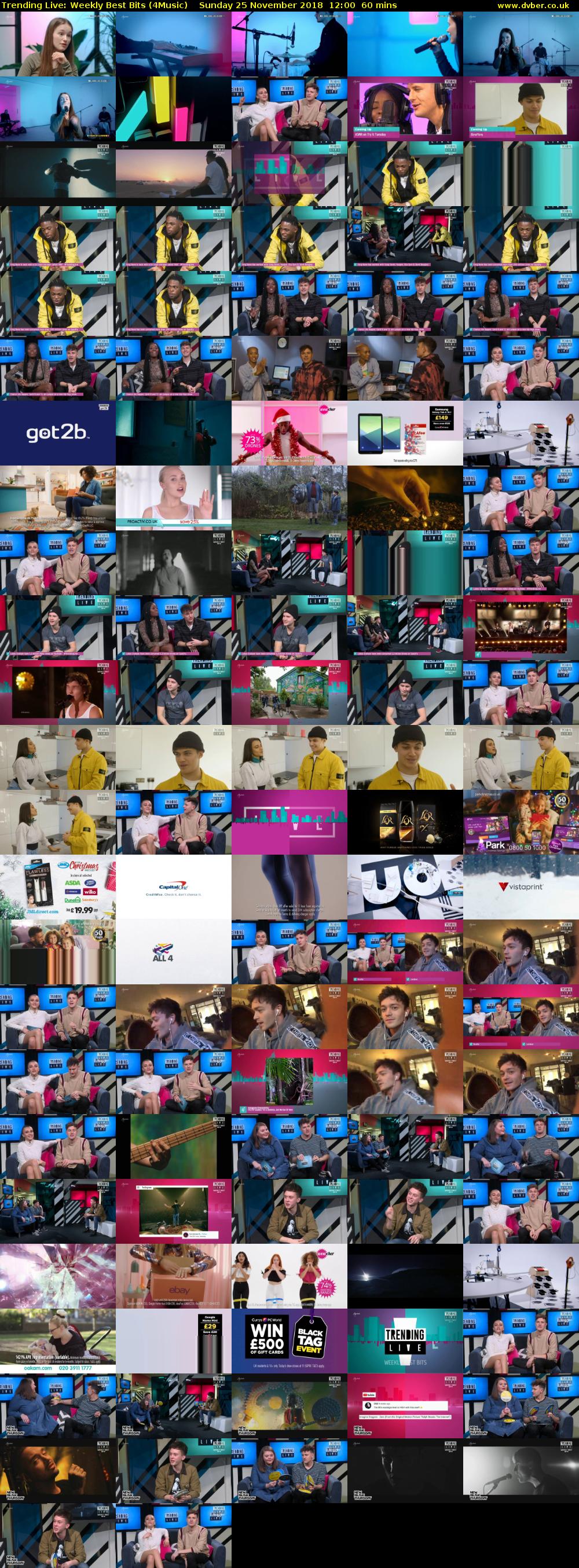 Trending Live: Weekly Best Bits (4Music) Sunday 25 November 2018 12:00 - 13:00