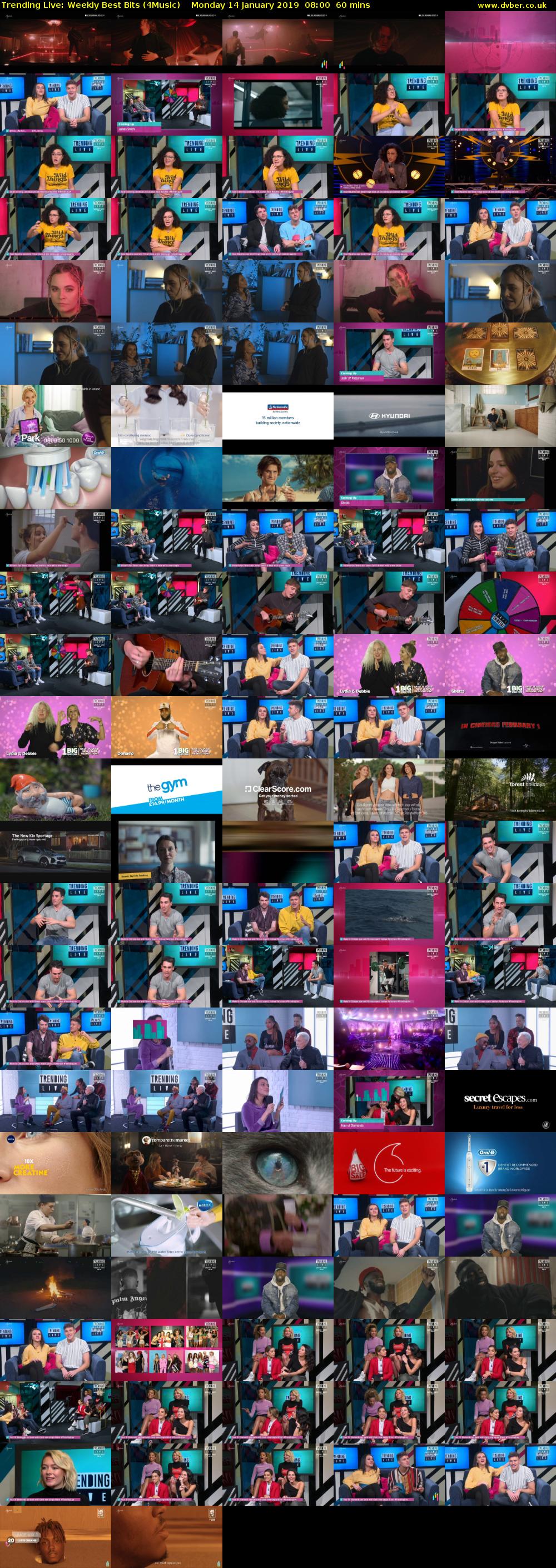 Trending Live: Weekly Best Bits (4Music) Monday 14 January 2019 08:00 - 09:00