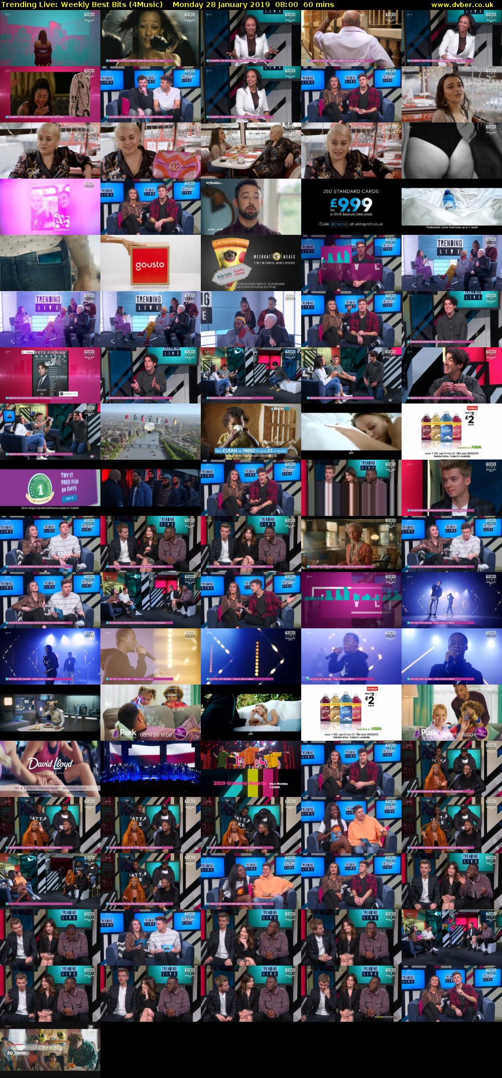 Trending Live: Weekly Best Bits (4Music) Monday 28 January 2019 08:00 - 09:00