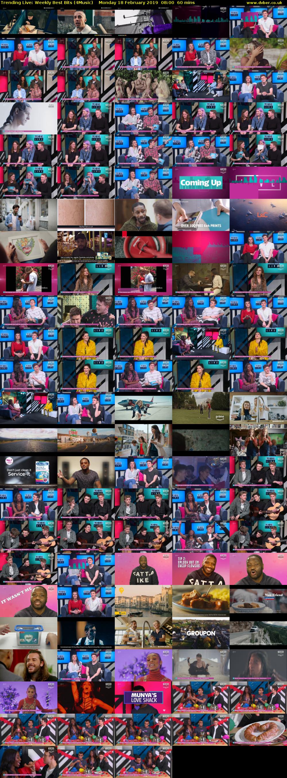 Trending Live: Weekly Best Bits (4Music) Monday 18 February 2019 08:00 - 09:00