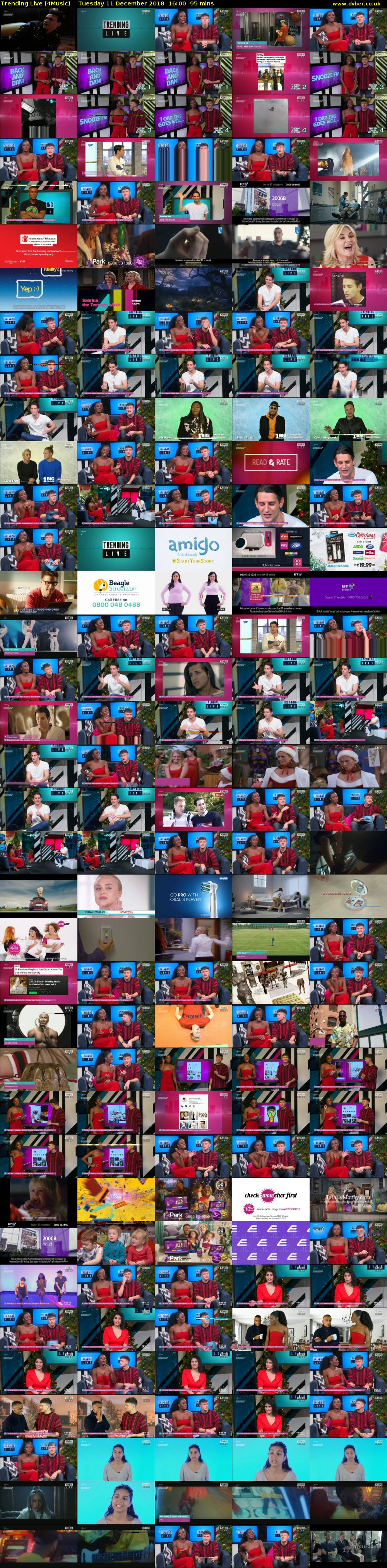 Trending Live (4Music) Tuesday 11 December 2018 16:00 - 17:35