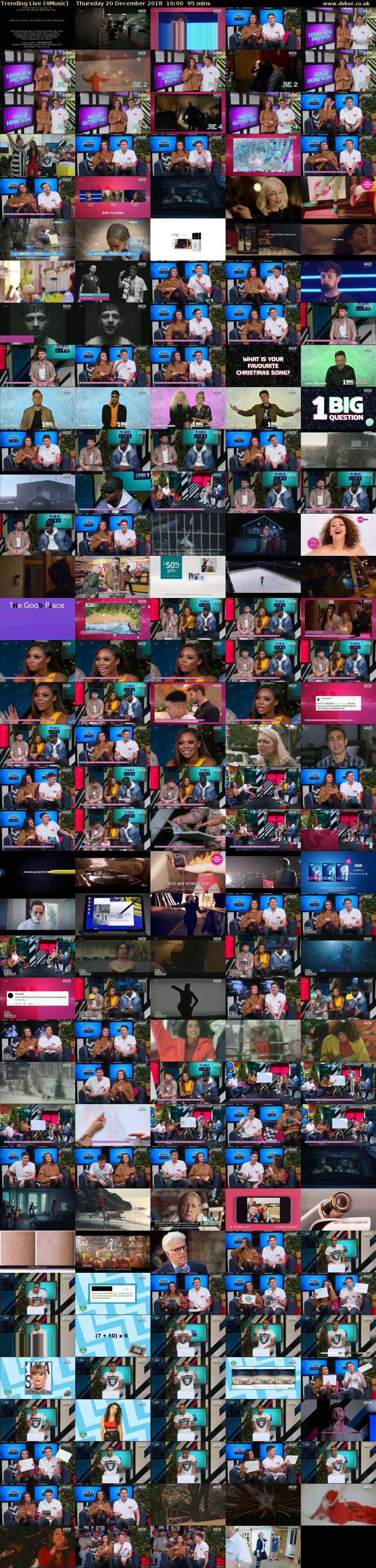 Trending Live (4Music) Thursday 20 December 2018 16:00 - 17:35