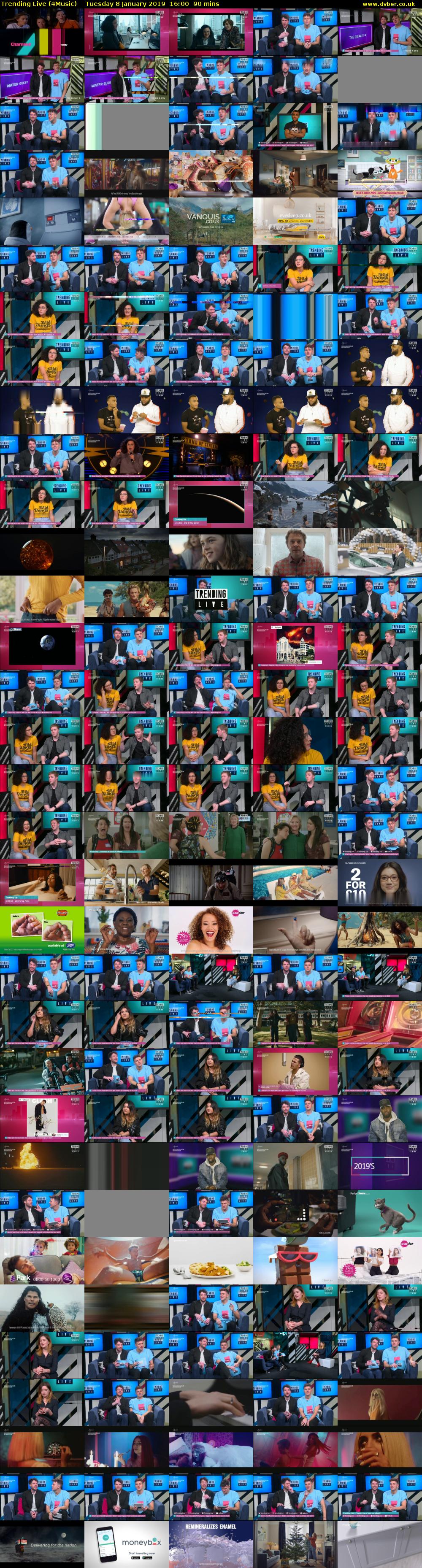 Trending Live (4Music) Tuesday 8 January 2019 16:00 - 17:30