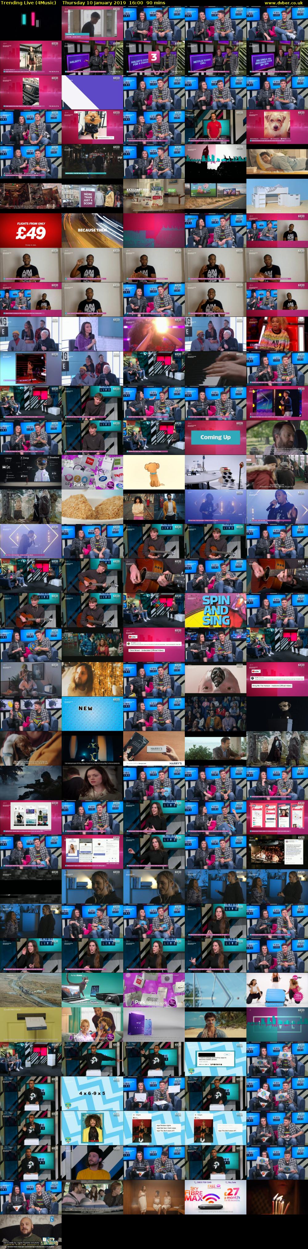 Trending Live (4Music) Thursday 10 January 2019 16:00 - 17:30