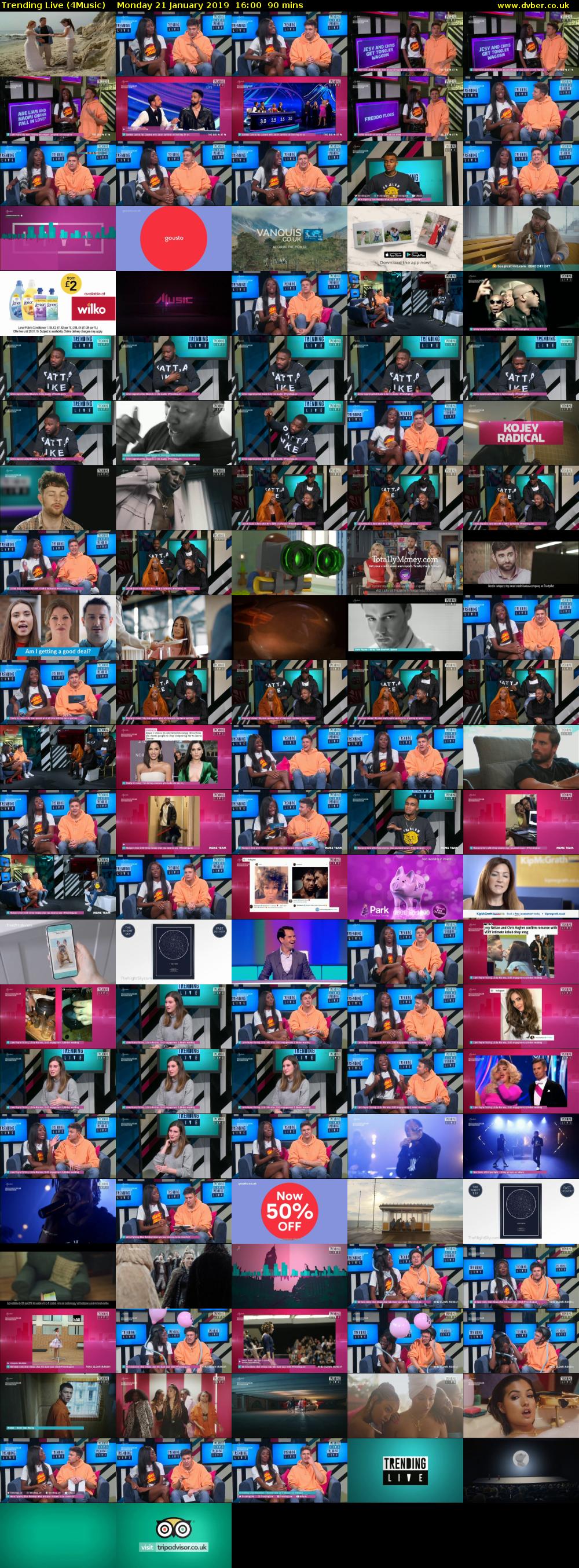 Trending Live (4Music) Monday 21 January 2019 16:00 - 17:30