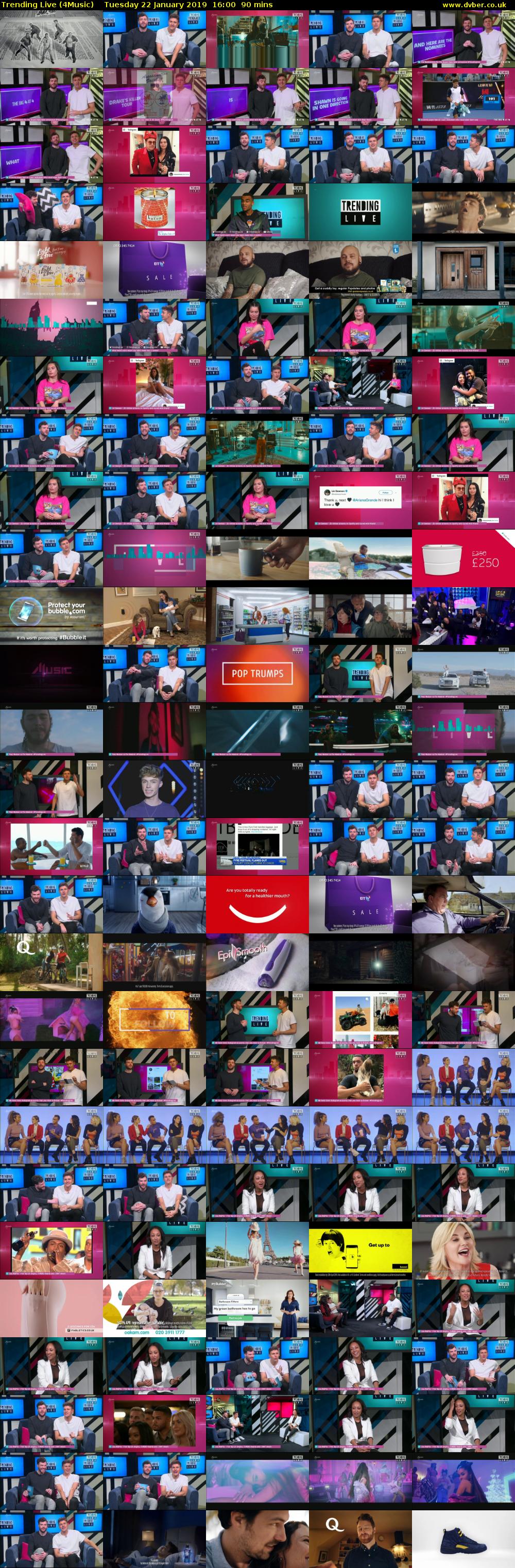 Trending Live (4Music) Tuesday 22 January 2019 16:00 - 17:30