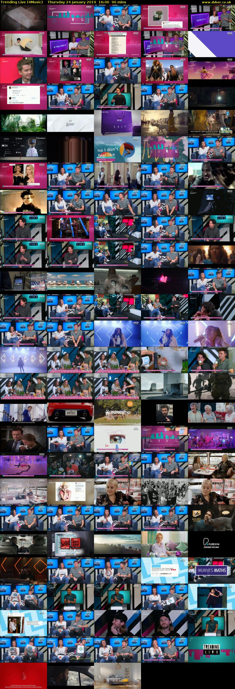 Trending Live (4Music) Thursday 24 January 2019 16:00 - 17:30