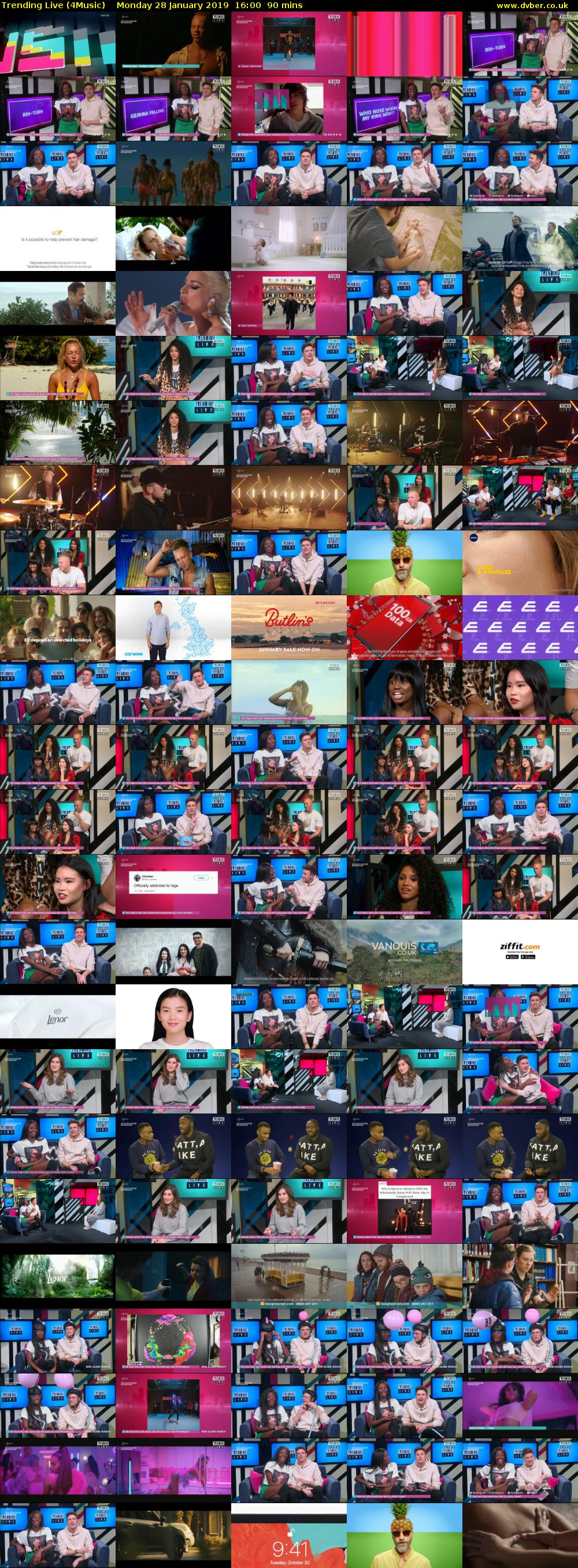 Trending Live (4Music) Monday 28 January 2019 16:00 - 17:30