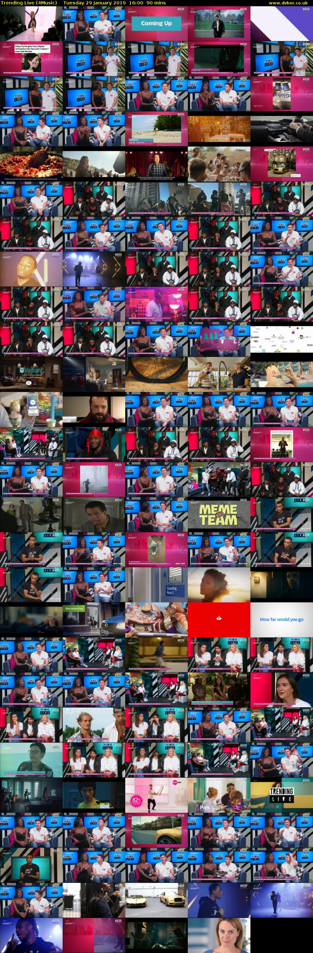 Trending Live (4Music) Tuesday 29 January 2019 16:00 - 17:30