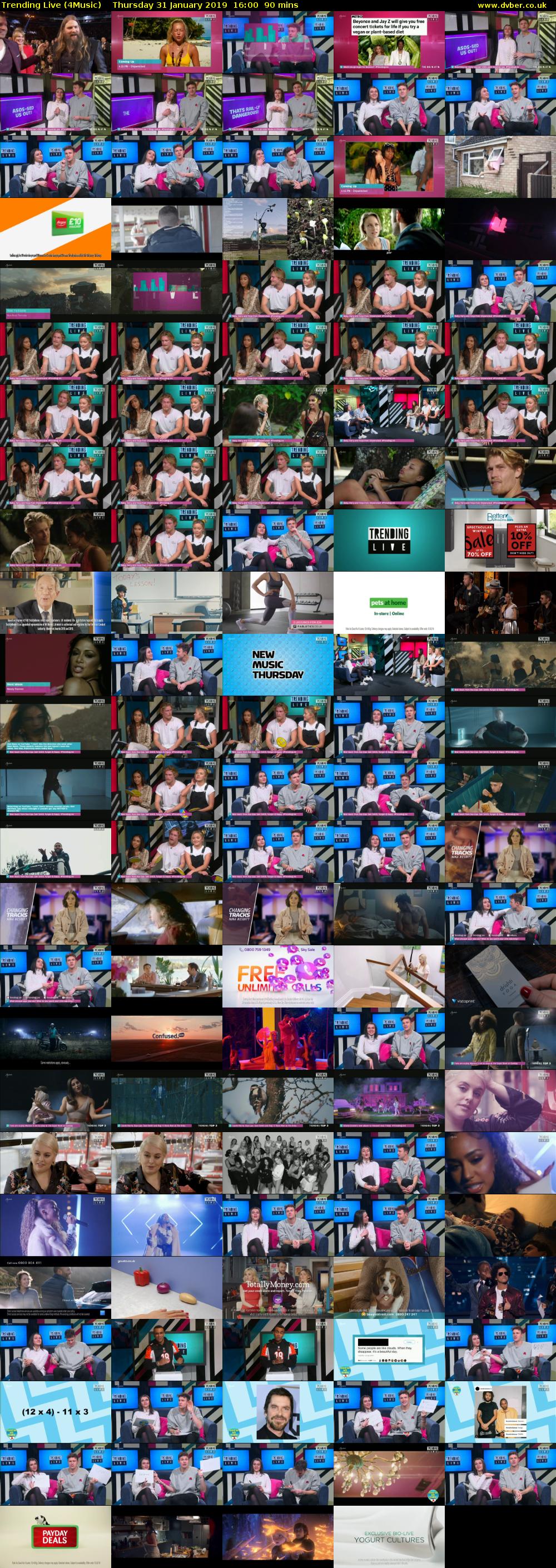 Trending Live (4Music) Thursday 31 January 2019 16:00 - 17:30