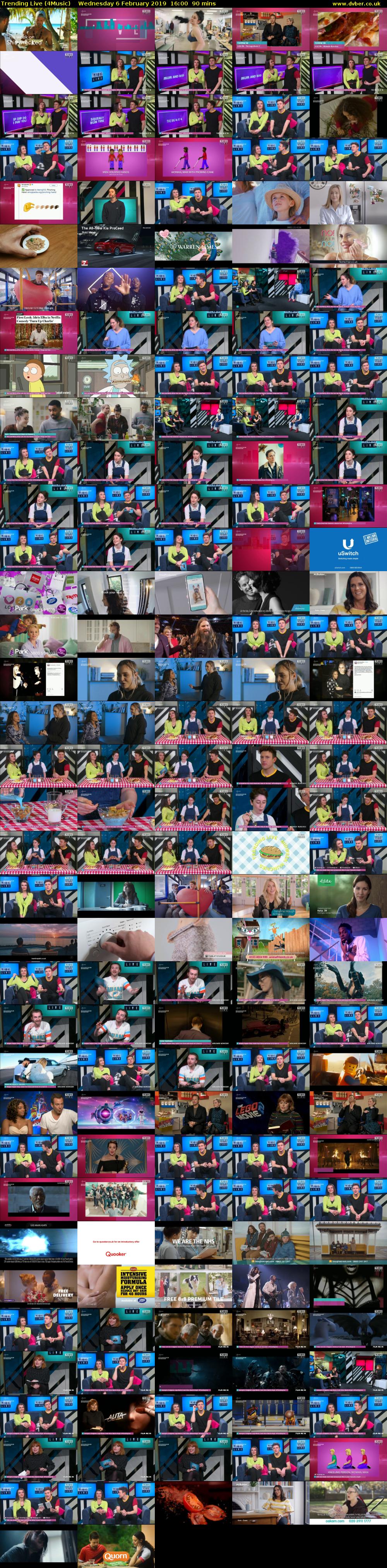 Trending Live (4Music) Wednesday 6 February 2019 16:00 - 17:30